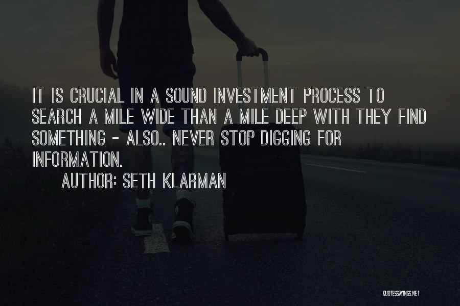 Digging Quotes By Seth Klarman