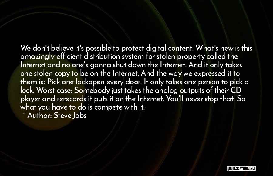 Digital Distribution Quotes By Steve Jobs