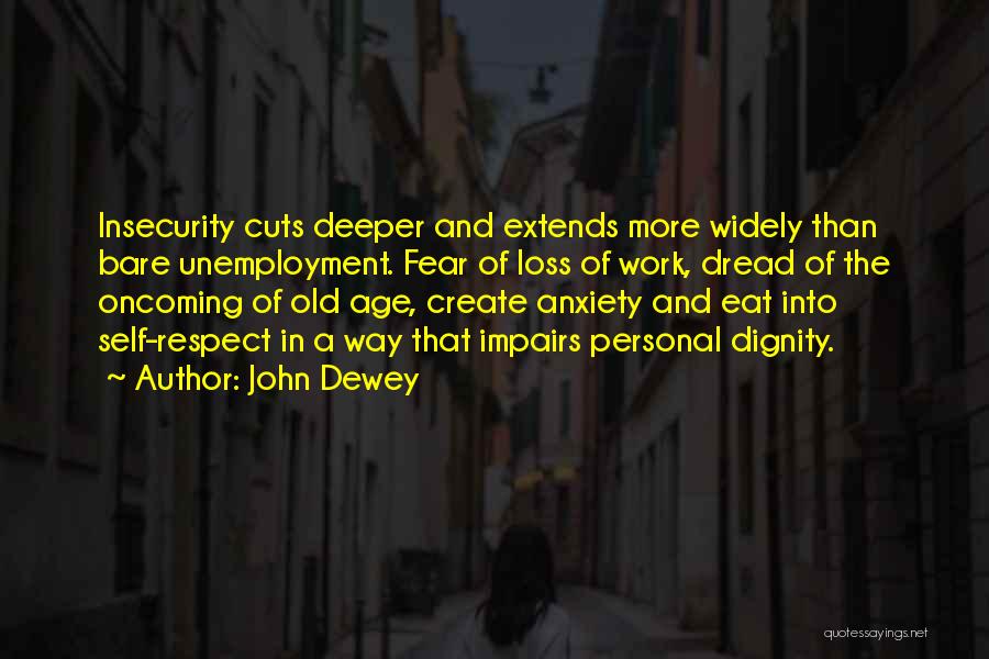 Dignity And Self Respect Quotes By John Dewey