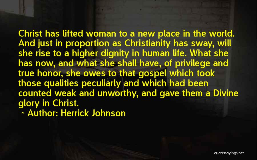 Dignity Of A Woman Quotes By Herrick Johnson