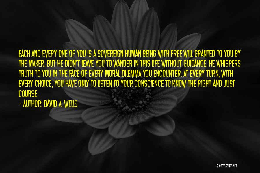 Dilemma Of Life Quotes By David A. Wells