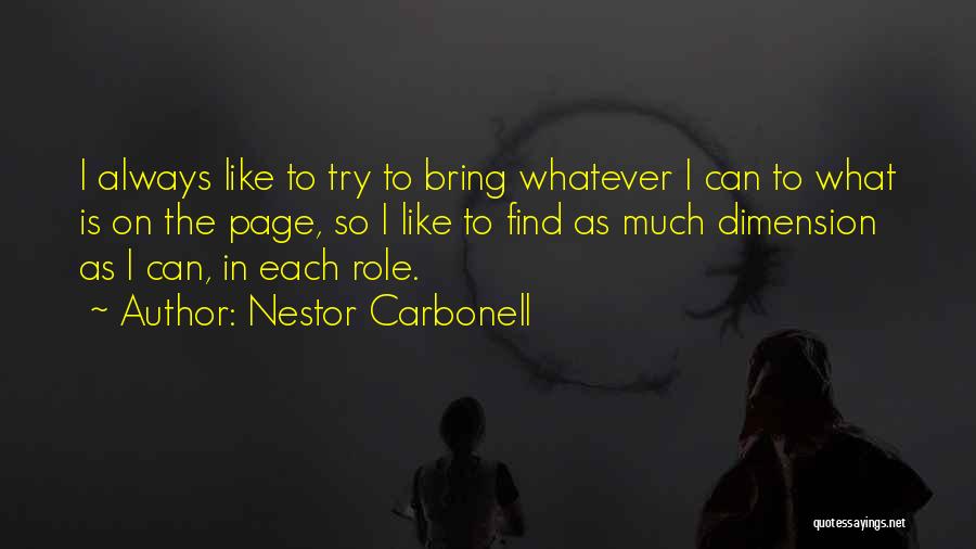 Dimension Quotes By Nestor Carbonell