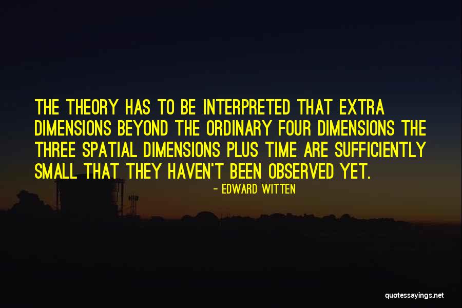 Dimensions Theory Quotes By Edward Witten Dimensions Theory Quotes By Edward Witten