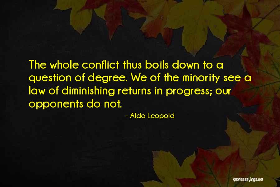 Diminishing Yourself Quotes By Aldo Leopold