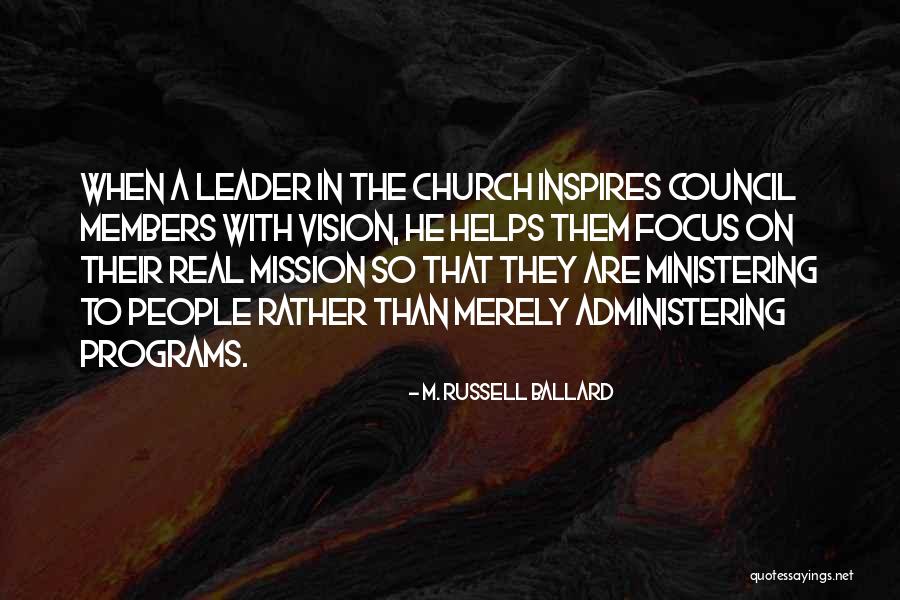 Dimittis Quotes By M. Russell Ballard Dimittis Quotes By M. Russell Ballard
