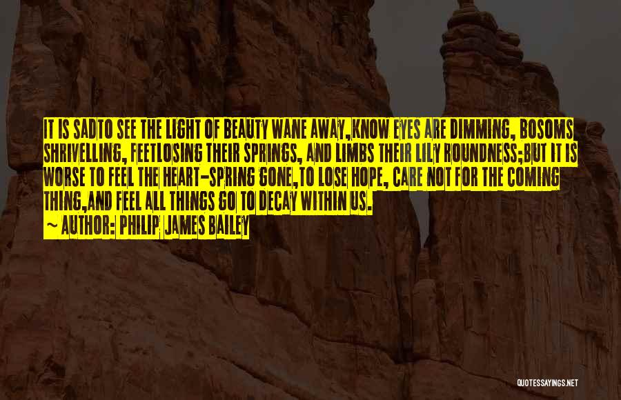 Dimming Quotes By Philip James Bailey