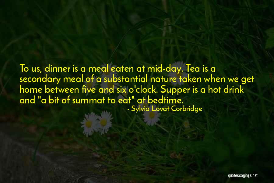 Dinner Times Of Day Quotes By Sylvia Lovat Corbridge