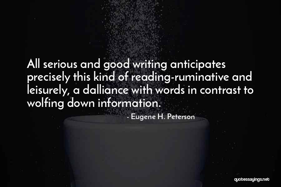 Dipersilakan In English Quotes By Eugene H. Peterson Dipersilakan In English Quotes By Eugene H. Peterson