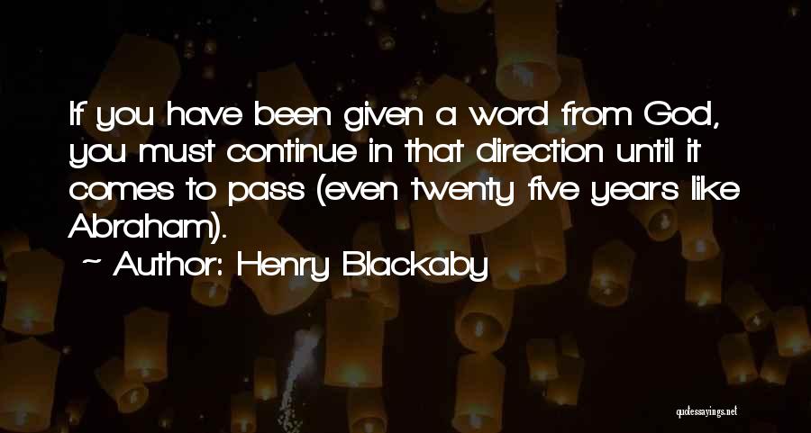 Direction From God Quotes By Henry Blackaby