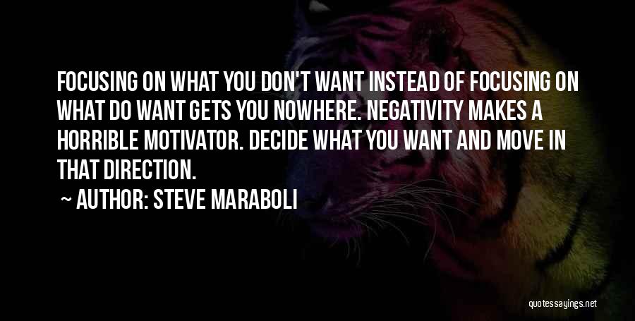Direction Of Life Quotes By Steve Maraboli