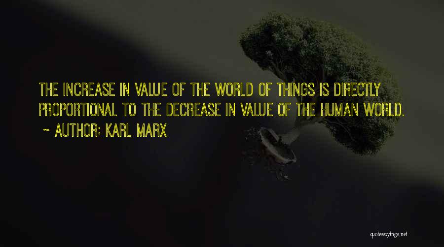 Directly Proportional Quotes By Karl Marx