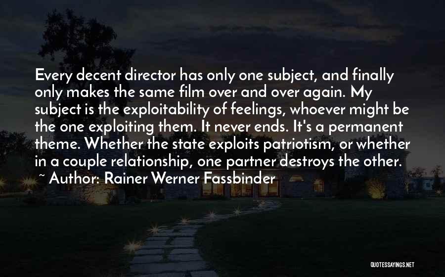 Directors Film Quotes By Rainer Werner Fassbinder