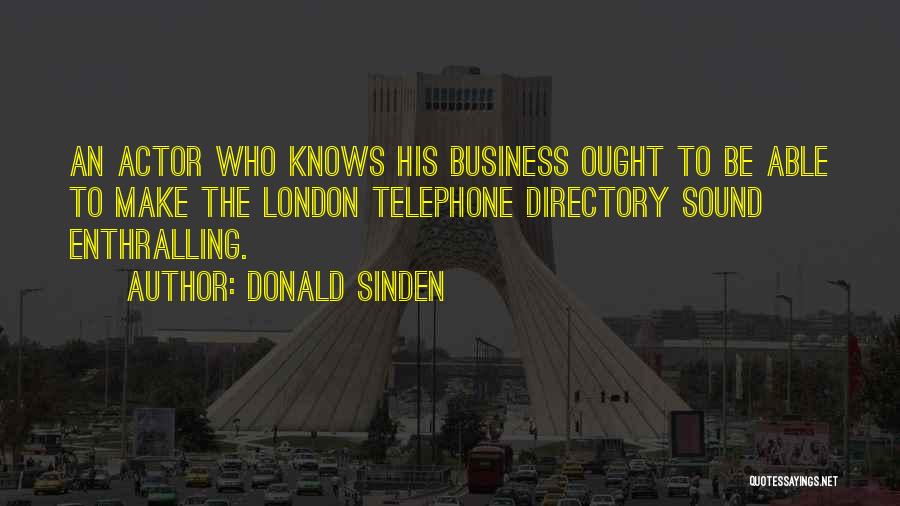 Directory Quotes By Donald Sinden