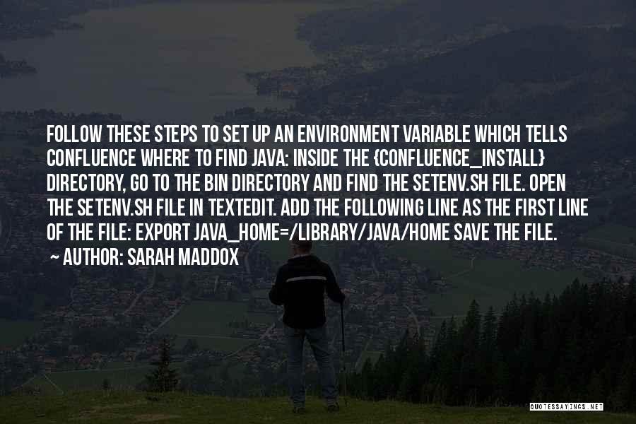 Directory Quotes By Sarah Maddox