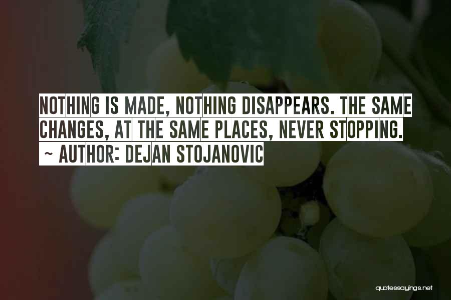 Disappearance Quotes By Dejan Stojanovic