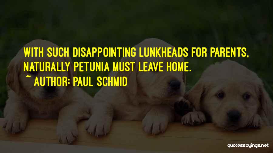 Disappointing Parents Quotes By Paul Schmid