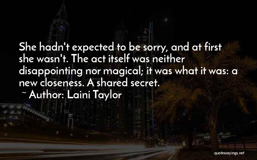 Disappointing Quotes By Laini Taylor