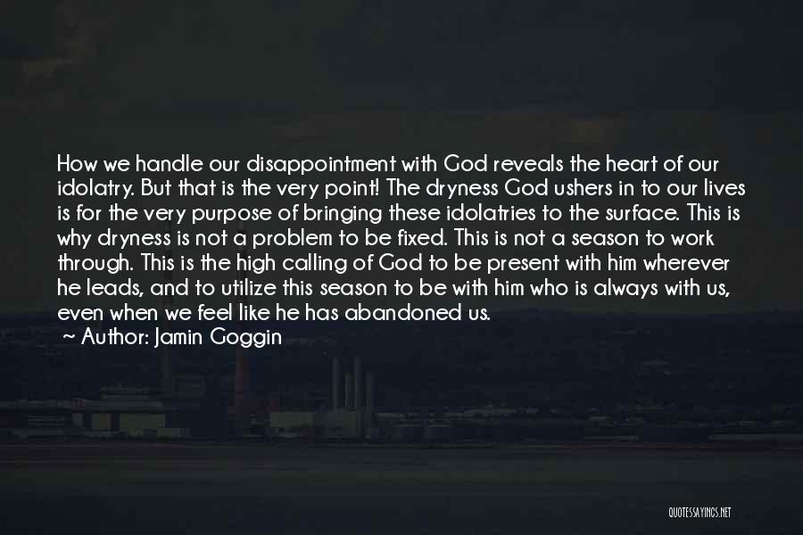 Disappointment And God Quotes By Jamin Goggin