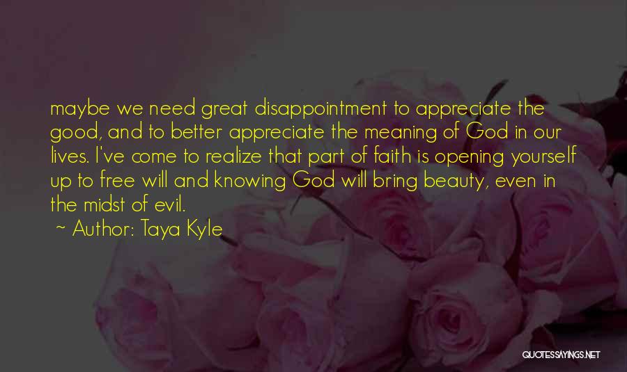 Disappointment And God Quotes By Taya Kyle