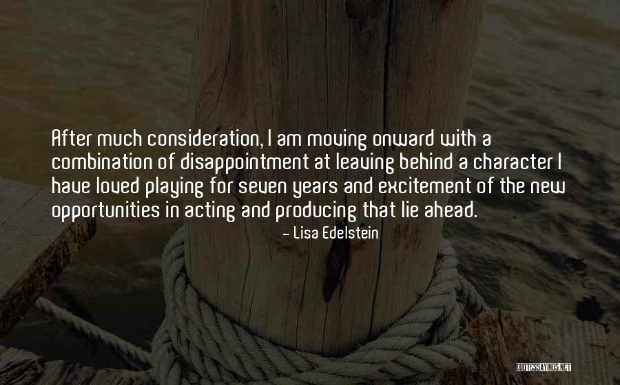 Disappointment And Moving On Quotes By Lisa Edelstein