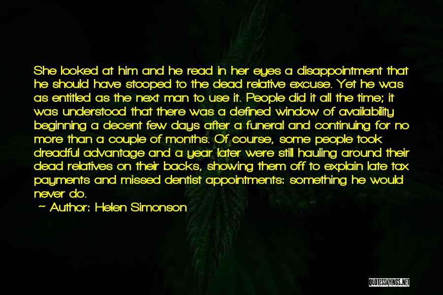 Disappointment In Him Quotes By Helen Simonson