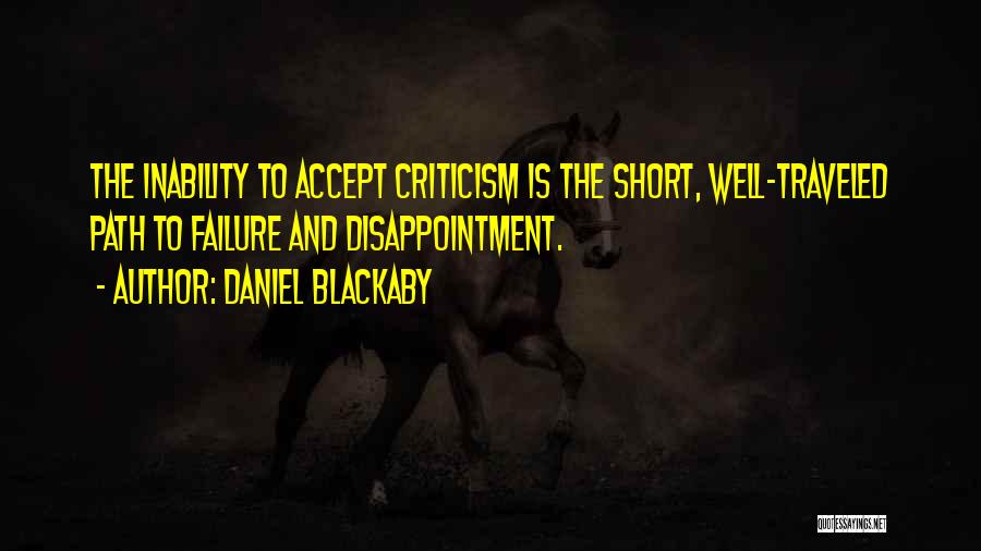 Disappointment Short Quotes By Daniel Blackaby