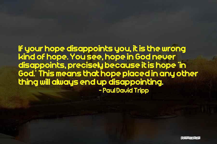 Disappoints Me Quotes By Paul David Tripp Disappoints Me Quotes By Paul David Tripp