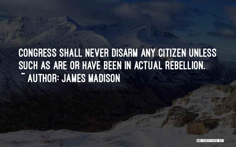 Disarm Quotes By James Madison