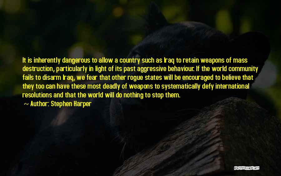 Disarm Quotes By Stephen Harper