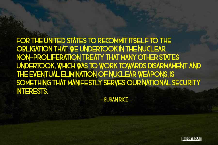 Disarmament Treaty Quotes By Susan Rice Disarmament Treaty Quotes By Susan Rice