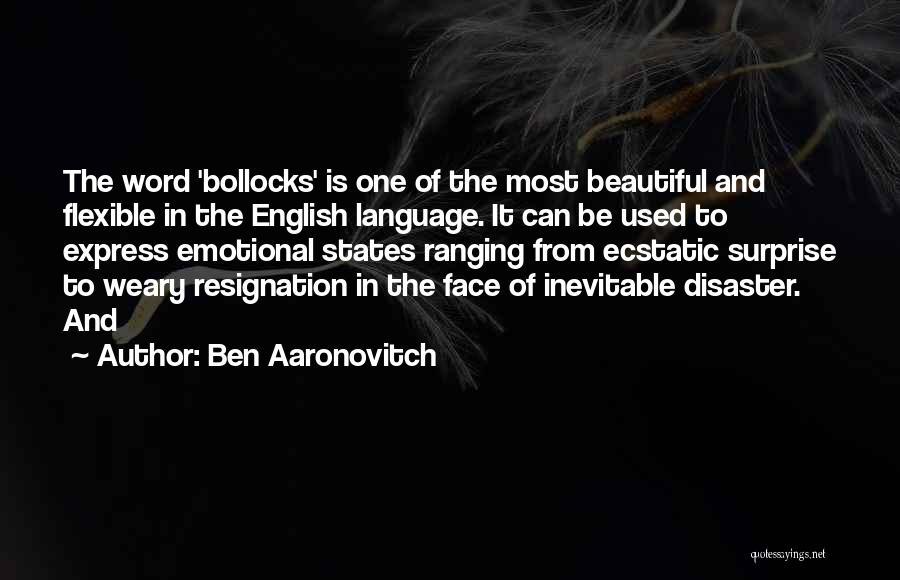 Disaster Quotes By Ben Aaronovitch