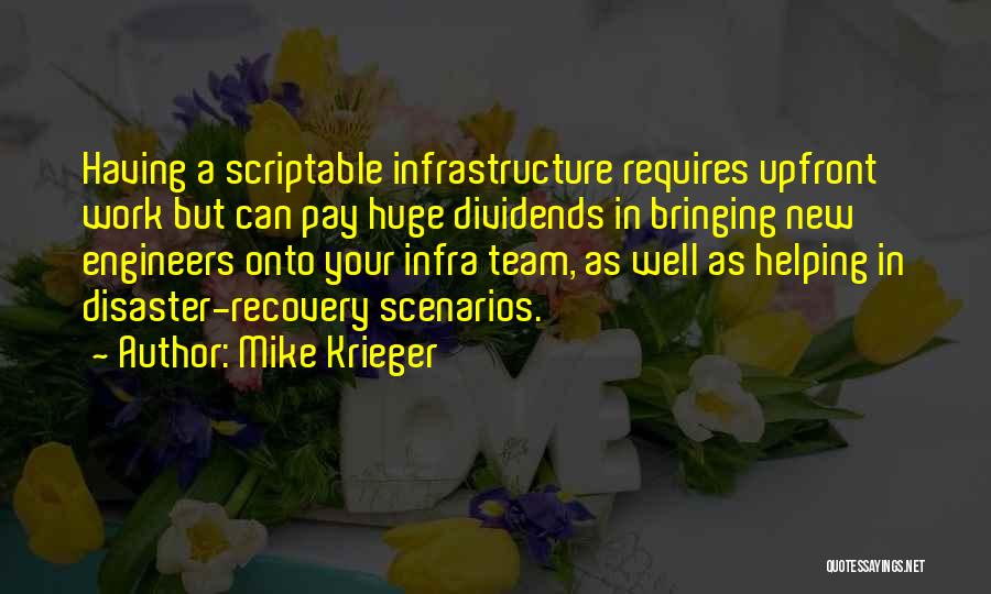 Disaster Recovery Quotes By Mike Krieger