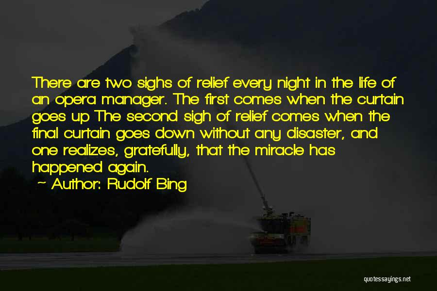Disaster Relief Quotes By Rudolf Bing