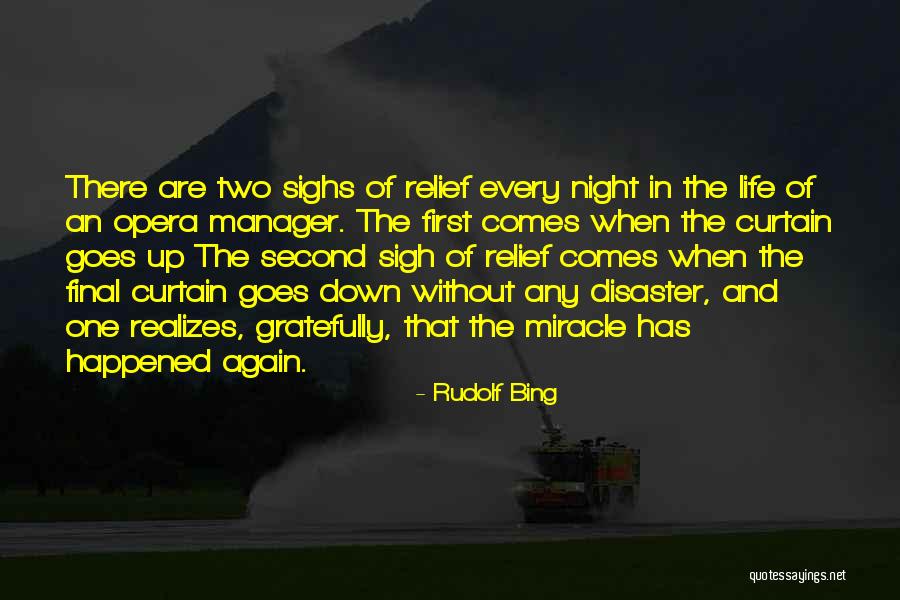 Disaster Relief Quotes By Rudolf Bing Disaster Relief Quotes By Rudolf Bing