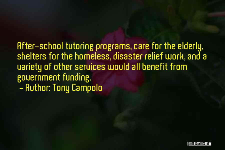 Disaster Relief Quotes By Tony Campolo