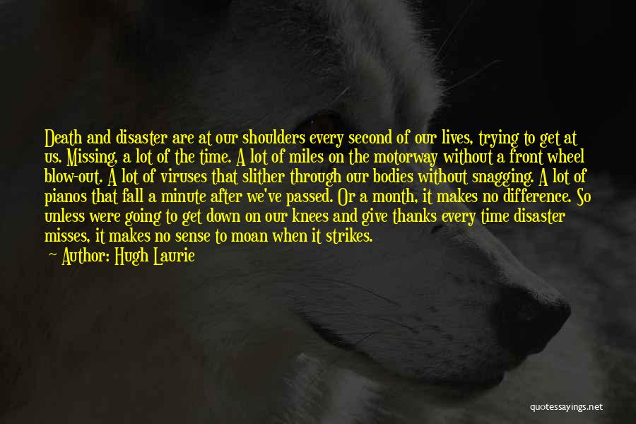 Disaster Strikes Quotes By Hugh Laurie