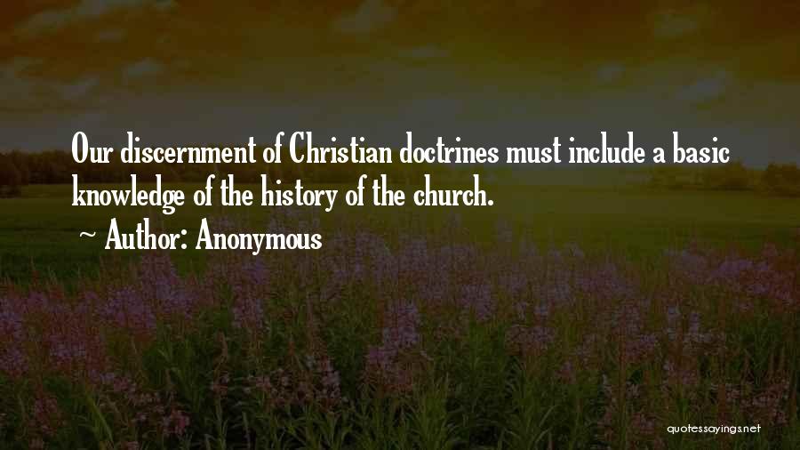 Discernment Christian Quotes By Anonymous