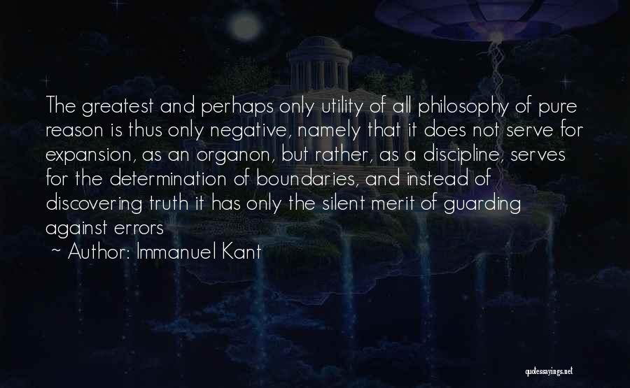 Discipline And Determination Quotes By Immanuel Kant