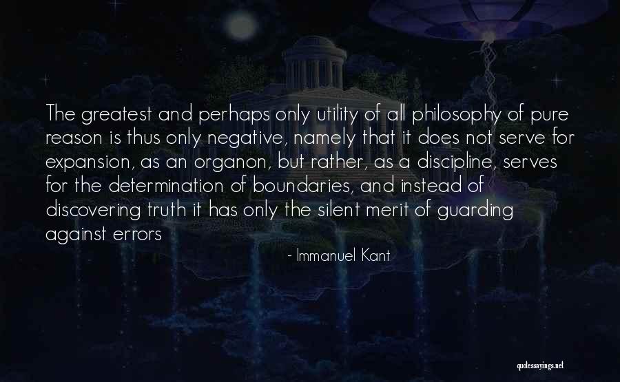 Discipline And Determination Quotes By Immanuel Kant