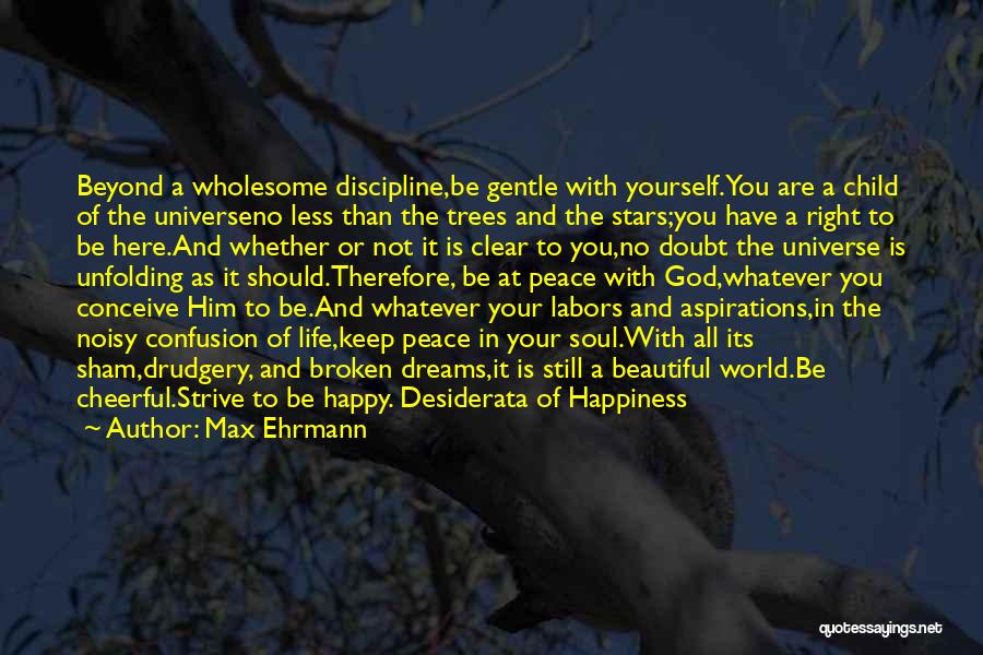Discipline Your Child Quotes By Max Ehrmann