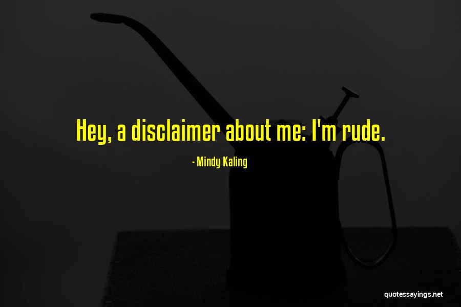 Disclaimers Quotes By Mindy Kaling