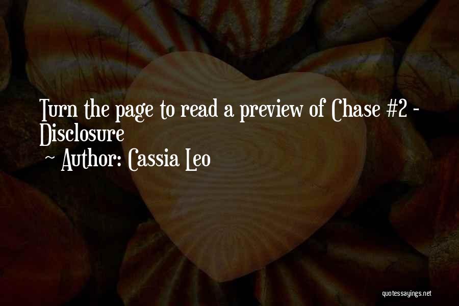 Disclosure Quotes By Cassia Leo