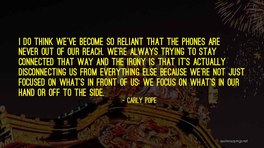 Disconnecting Quotes By Carly Pope Disconnecting Quotes By Carly Pope