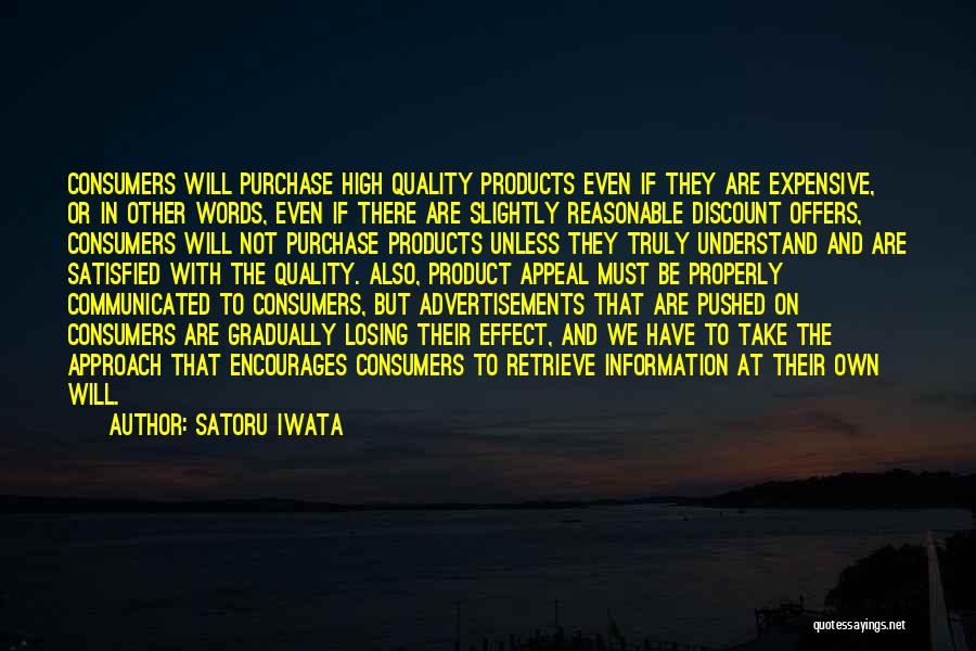 Discount Offers Quotes By Satoru Iwata