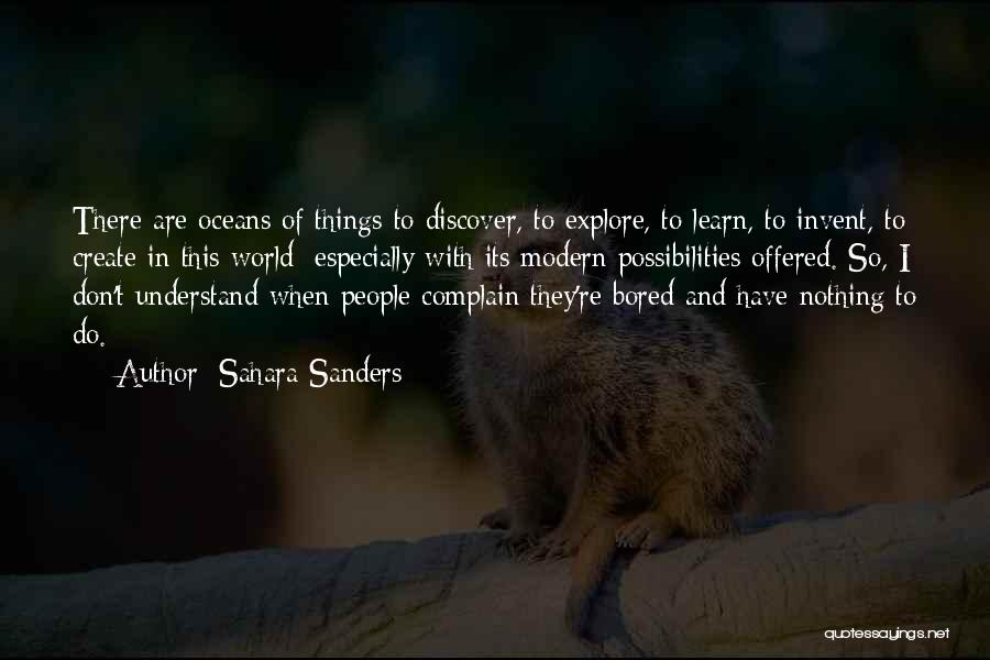 Discover And Explore Quotes By Sahara Sanders