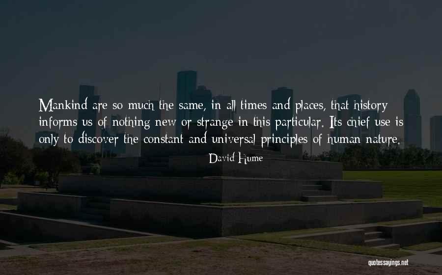 Discover New Places Quotes By David Hume