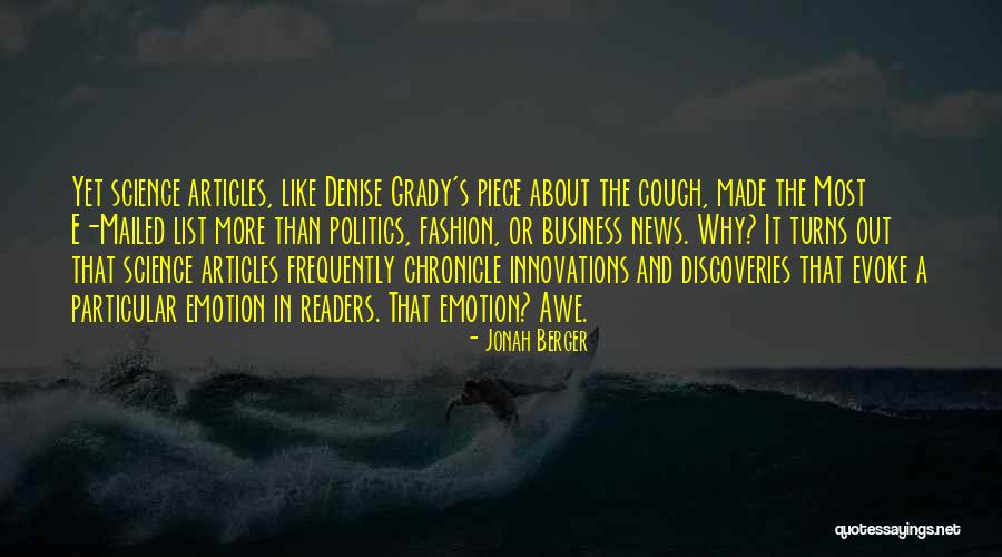 Discoveries Quotes By Jonah Berger