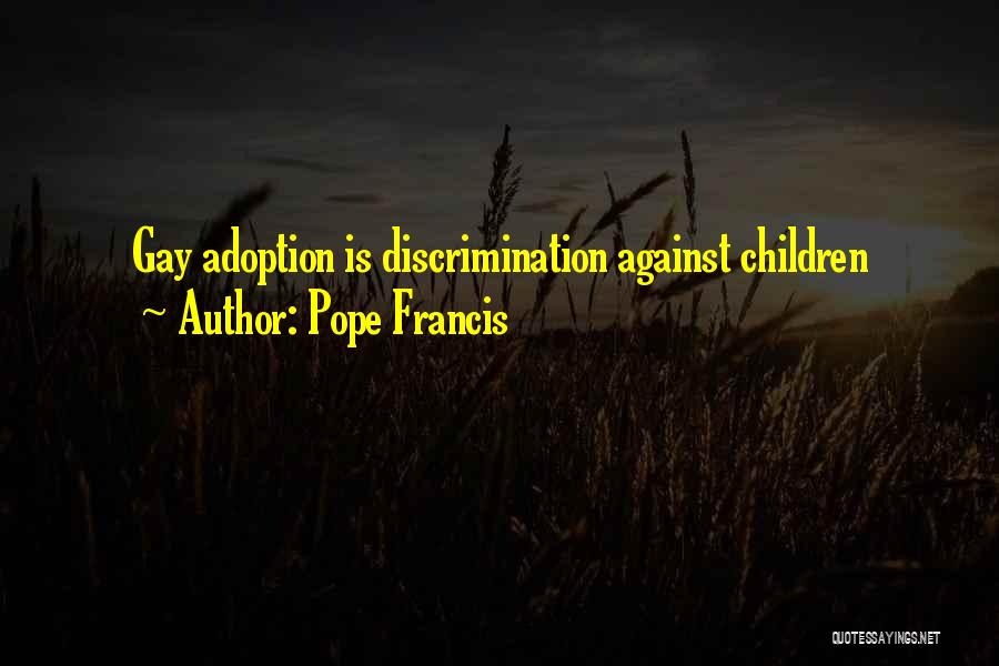 Discrimination Against Gay Quotes By Pope Francis