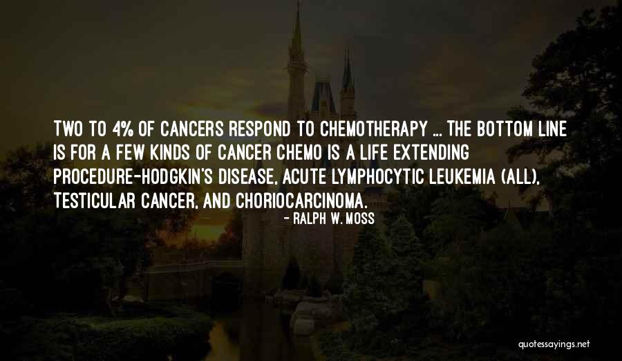 Disease Cancer Quotes By Ralph W. Moss Disease Cancer Quotes By Ralph W. Moss