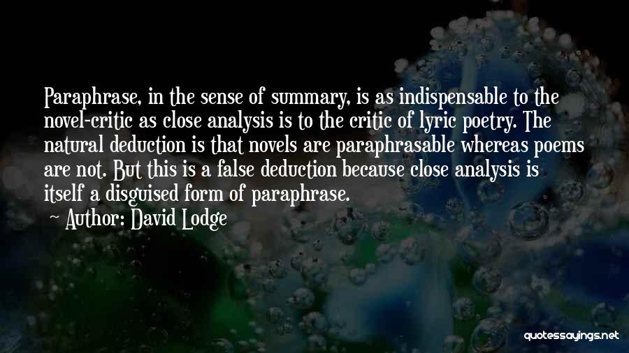 Disguised Quotes By David Lodge